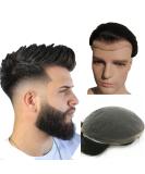 Buy Premium Human Hair Toupee for Men - NLW 10x8 Jet Black Lace Hairpiece | Natural & Breathable Replacement System - Buy Online on GoSupps.com