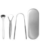 4-Pack Metal Tongue Scraper for Optimal Oral Hygiene | Reusable Tongue Cleaner - Silver - Buy Online on GoSupps.com