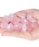 XIANNVXI 10 Pcs Rose Quartz Crystals Heart Natural Rose Quartz Crystals Stones Polished Love Palm Pocket Stones Gemstones Reiki Pink Crystal Gifts Pink - Rose Quartz - Buy Online on GoSupps.com