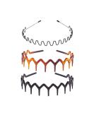 3-Pack Zig Zag Headbands - Metal Hair Bands for Men and Women - Fashion Hair Accessory for Sports - Non Slip Elastic Wavy Hair Hoops - Buy Online on GoSupps.com