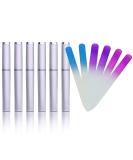 6 PCS Professional Beauty Glass Nail Files for Smooth Manicure & Pedicure | Double Sided Fingernail File with Protective Case - Buy Online on GoSupps.com