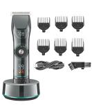 Professional Adjustable Barber Scissors & Hair Clippers for Men - Rechargeable Hair Trimmer with Charger Base & Box - Buy Online on GoSupps.com