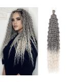 Deep Twist Crochet Hair - 22 Inch Synthetic Ombre Kinky Curl Extensions | 3 Packs Waterwell Twist Braided Hairstyles - Buy Online on GoSupps.com