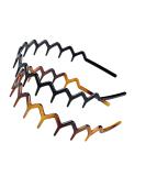Set of 2 Zig Zag Black Plastic Sharks Tooth Hair Comb Headband (1 Black Color+1 brown) - Buy Online on GoSupps.com