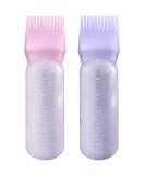 FYJLXF 2 Pack Root Comb Applicator Bottle 6 Ounce Hair Dye Applicator Brush Transparent Applicator Bottle with Graduated scale Hair Coloring Dye and scalp treament essential Purple - Buy Online on GoSupps.com