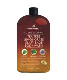 Natural Body Wash for Body Odor, Athlete's Foot, Jock Itch, Nail Issues | Shower Gel for Women & Men | 16 fl oz (Tea Tree, Lemon Grass, Clary Sage) - Buy Online on GoSupps.com