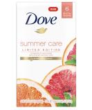 Dove Summer Care Limited Edition 6 Bath Bars - Exfoliating for Natural Glow - Buy Online on GoSupps.com