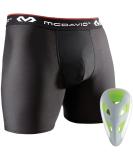 McDavid Adult Performance Boxer Brief Shorts with FlexCup - Large Size | Moisture Wicking & Cooling Technology for Athletic Protection - Buy Online on GoSupps.com