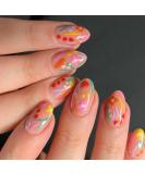 Medium Press On Nails  BettyCora SPRING SUMMER NAILS Press Nails 24 Fake Nails with Nail Glue Stick on Nails for Women Acrylic nails Press On Manicure Kit (Innocent Flower Park) A17- Innocent Flower Park - Buy Online on GoSupps.com