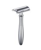 Baili BD191C Double-Sided Safety Razor - Rust-Free Reusable Manual Razor with Long Grip for Her - Long Handle Silver BR191T - Buy Online on GoSupps.com