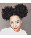 2Pcs Afro Puff Drawstring Ponytail | Kinky Curly Synthetic Hairpiece - Ombre Color for Black Women - Buy Online on GoSupps.com
