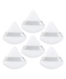 6-Piece Soft White Triangle Makeup Powder Puffs Set for Face - Ideal for Pressed and Loose Powder Application - Cosmetic Foundation Sponge for Mineral and Dry Makeup - Buy Online on GoSupps.com