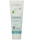 Logodent Natural White Peppermint Toothpaste - Vegan Gentle Teeth Whitening & Enamel Protection - 75ml - Buy Online on GoSupps.com