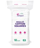 Swisspers Cotton Squares - 100% Pure Cotton Pads for Makeup & Nail Polish Removal Gentle Facial Cleansing - 160 Count - Buy Online on GoSupps.com
