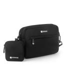 COOWONE Waterproof Dog Walking Bag with Integrated Poop Bag Dispenser - Adjustable Shoulder Bag for Dogs (Black) - Buy Online on GoSupps.com