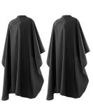 Professional Barber Cape Set - Snap Closure, Water Resistant Nylon - 59x47 inches - Black (2 Pcs) - Buy Online on GoSupps.com