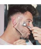 Men's Beard Shaping Tool with Inbuilt Comb for Goatee Mustache Sideburns - Clear | Symmetric/Curve/Step Cut - 1pcs - Buy Online on GoSupps.com