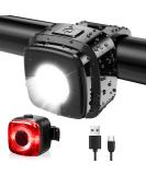 Antimi bicycle light set StVZO-approved lighting set Led IPX5 front light + rear light bicycle light set USB type C black - Buy Online on GoSupps.com