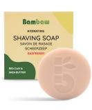 Bambaw Shaving Soap for Women - 80g Shea Butter & Red Clay Vegan & Palm Oil-Free Natural Raspberry Razor Soap for All Skin Types - Buy Online on GoSupps.com