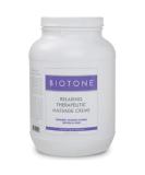 Buy BIOTONE Relaxing Therapeutic Massage Cream - 1 Gallon (128 oz) | Premium Massage Lotion for Soothing Relief - Ships Internationally - Buy Online on GoSupps.com