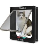 CEESC Extra Large Cat Door - 4 Way Locking Weatherproof Pet Door for Cats & Dogs - Outer Size 11 x 9.8, Circumference 24.8 - Black - Buy Online on GoSupps.com