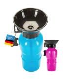 GOODS+GADGETS 600ml Dog Drinking Bottle with Integrated Bowl - Travel Water Bottle for Dogs - Blue | Perfect for Car Trips - Buy Online on GoSupps.com