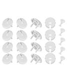 36-Piece Child Safety Socket Covers Set - White with Rotating Mechanism 30 Plug Covers & 6 Keys for Secure Home Protection - Buy Online on GoSupps.com
