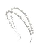 SWEETV Pearl Wedding Headband - Silver Double Band Bridal Tiara Hair Accessory - Buy Online on GoSupps.com
