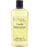 Vanilla Buttercream Massage Oil - 8 oz | Sweet Almond & Jojoba | Preservative Free Aromatherapy - Buy Online on GoSupps.com