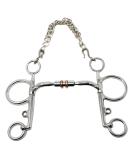Professional Equine Pelham Comfort Snaffle Bit with Copper Rollers - 6.5 Mouth, 6 Cheeks - Buy Online on GoSupps.com