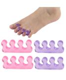 Movkzacv Silicone Toe Spreaders - 2 Pairs for Foot Care Nail Polish & Toe Correction - Pink & Purple - Buy Online on GoSupps.com