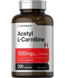 Acetyl L-Carnitine 1500 mg 200 Capsules | ALCAR | Non-GMO, Gluten Free | by Horbaach - Buy Online on GoSupps.com