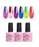 AIMEILI 6pcs X 10ml Temperature Color Changing Chameleon Gel Nail Polish Set - UV LED Soak Off Kit - Buy Online on GoSupps.com