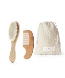MYZI Soft Baby Hair Brush and Comb Set for Newborns and Toddlers - Unisex Baby Gift Set - Buy Online on GoSupps.com