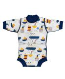 Splash About Happy Nappy Wetsuit with Reusable Swim Nappy - Tug Boats 0-4 Months - Buy Online on GoSupps.com