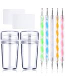 Clear Silicone Jelly Stamper Nail Dotting Pen & Scraper Set for French Tip Nail Art Manicure - Buy Online on GoSupps.com