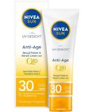 Nivea Sun UV Face Q10 Anti-Age Sunscreen SPF 30 - Moisturizing Facial Protection Against UVA/UVB Rays (50 ml) - Buy Online on GoSupps.com
