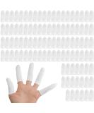 100 Pieces Cotton Finger Cots | Comfortable & Breathable Thumb Protectors | Absorb Sweat - White Fingertips Protective Cover - Buy Online on GoSupps.com