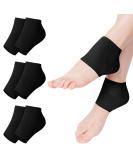 Jootuepo Gel Socks - 3 Pairs Soft Open Toe Heel Socks for Cracked Skin - Foot Care Treatment (Black) - Buy Online on GoSupps.com