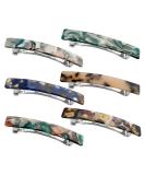 French-Designed Tortoise Shell Hair Barrettes | Acetate & Acrylic | Automatic Clip for Women - Buy Online on GoSupps.com