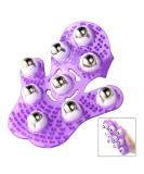 Iwobi Body Massager Glove - Palms Shaped with 9 Metal Roller Balls for Stress Relief | International Shipping - Buy Online on GoSupps.com