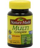 Nature Made Multi Complete Tablets 130 ea (Pack of 5) - Buy Online on GoSupps.com