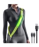 Todoxi LED Reflective Sash for Night Walking | High Visibility Adjustable Running Safety Gear | Rechargeable Green LED Belt for Runners & Walkers - Buy Online on GoSupps.com