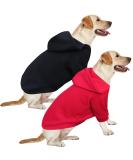 Large Dog Hoodie Sweater - Hualisiji Warm & Lightweight 4XL Soft Texture Easy to Wear - 2PCs Black & Red - Buy Online on GoSupps.com