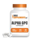 BulkSupplements.com Alpha GPC Capsules (L-Alpha Glycerylphosphorylcholine) - Choline Supplements - Alpha GPC 300mg per Capsules - 600 mg Servings - 60 Day Supply (120 Capsules) - Buy Online on GoSupps.com