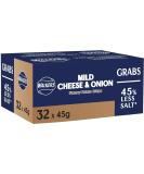 Walkers Less Salt Grab Mild Cheese & Onion Crisps 45g (32 Bags) - Buy Online on GoSupps.com
