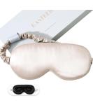 Buy 100% 22 Momme Mulberry Silk Sleep Mask | Weighted Eye Cover for Men & Women | Blackout 3D Sleeping Mask for Lash Extensions - Adjustable Strap (Pink - Buy Online on GoSupps.com