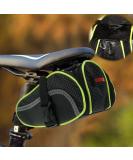 Ryhpez Bike Saddle Bag - Green | Waterproof Seat Pouch with Reflective Stripes - Buy Online on GoSupps.com