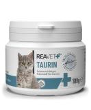 Reavet Taurin for Cats 100g - Pure Taurine Powder for Cardiovascular Support Amino Acids for Immunity & Cell Metabolism - Buy Online on GoSupps.com