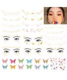 DIVAWOO 32 Sheets Face Temporary Tattoo, 20 sheets Glitter Metallic Freckle Tattoos, 12 PCS Butterflies Fake Tattoos Stickers for Festival Makeup Rave Accessories - Buy Online on GoSupps.com